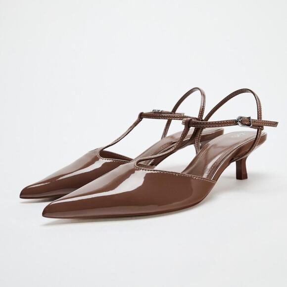 ZARA Heels with Front Strap NWT - Picture 14 of 16